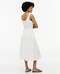 Tommy Hilfiger Women's Belted Sleeveless Midi Dress