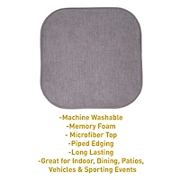 Gnuadz 2 Pack Chair Cushion Memory Foam Pads Non Skid Rubber Seat Cover