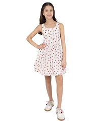 Rare Editions Girls' 7-16 Strawberry-Print Sleeveless Dress