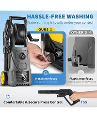Sugift Electric Pressure Washer, 2000 Psi, 1.65 Gpm, with Hose, Nozzles and Foam Cannon
