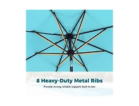 Slickblue Outdoor Umbrella with Stable Weighted Base and Sandbags for Patio