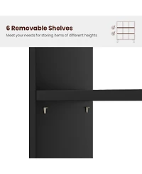 Gouun 9-Cube Bookcase with 6 Removable Shelves and Raised Support Feet