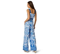 Adrianna Women's Printed Square Neck Jumpsuit