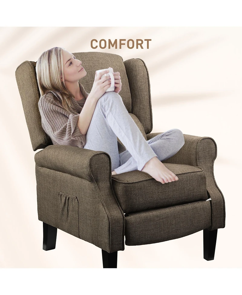 Homcom Massage Recliner Sofa with Heat Function, Remote Control,