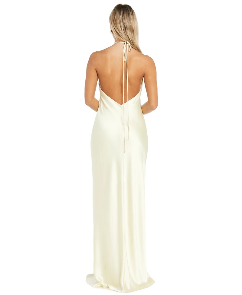 Morgan & Company Juniors' Halter-Neck Slip Dress