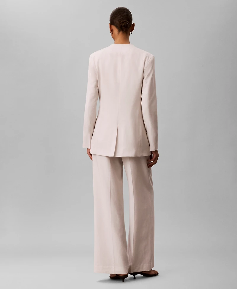 Calvin Klein Women's Wide-Leg Straight-Fit Dress Pants