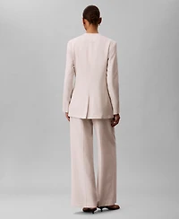 Calvin Klein Women's Wide-Leg Straight-Fit Dress Pants