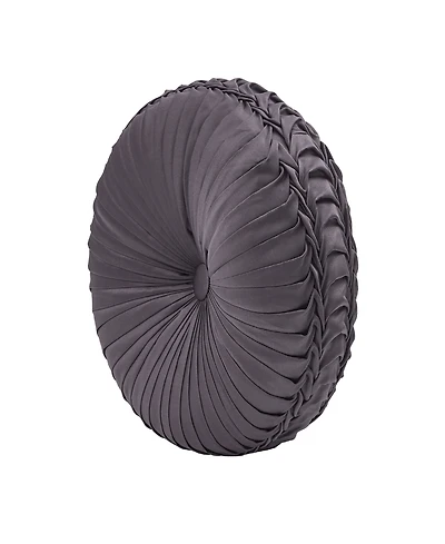 Five Queens Court Manchester Tufted Round Decorative Pillow, 15" x 15"