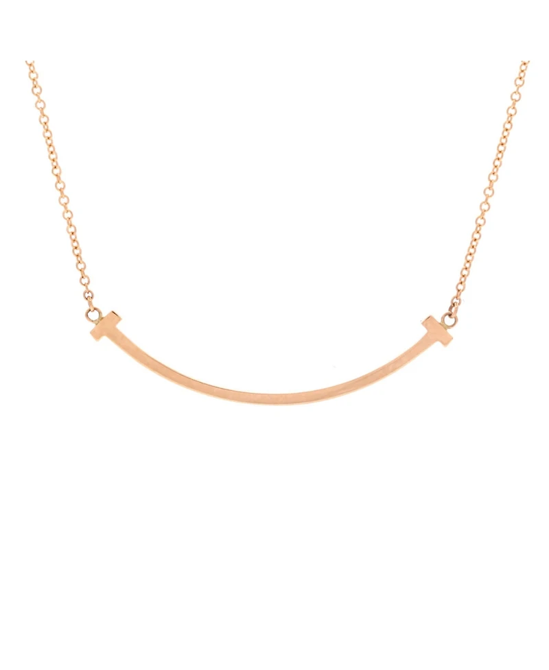 Pre-Owned Tiffany and Co T Smile Pendant Necklace