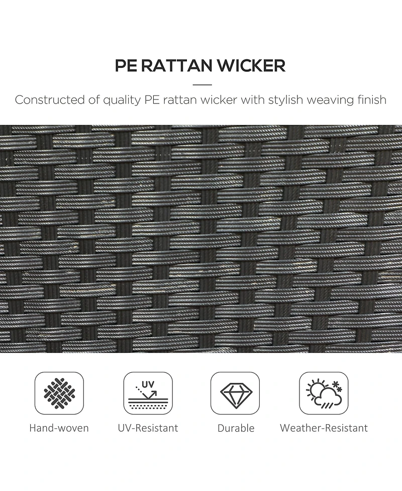 Outsunny 4 Outdoor Dining Chairs w/ Cushions, Patio Dining Chairs,