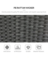 Outsunny 4 Outdoor Dining Chairs w/ Cushions, Patio Dining Chairs,