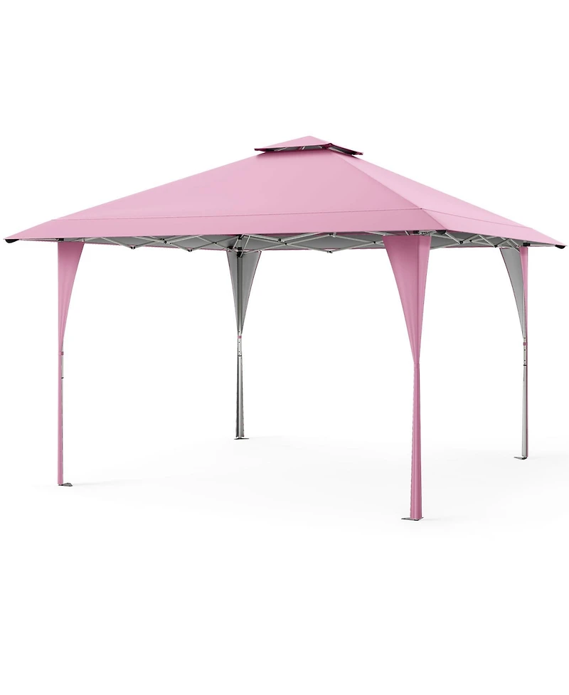 Sugift 13 x 13 ft Pop Up Gazebo with Carrying Bag Stakes and Wind Ropes