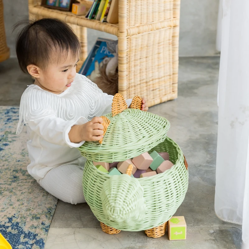 Momiji Dinosaur Handcrafted Rattan Storage Basket
