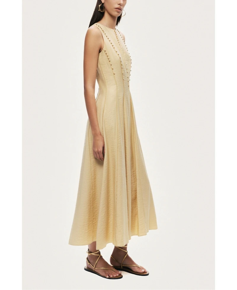 Nocturne Women's Sleeveless Textured Midi Dress