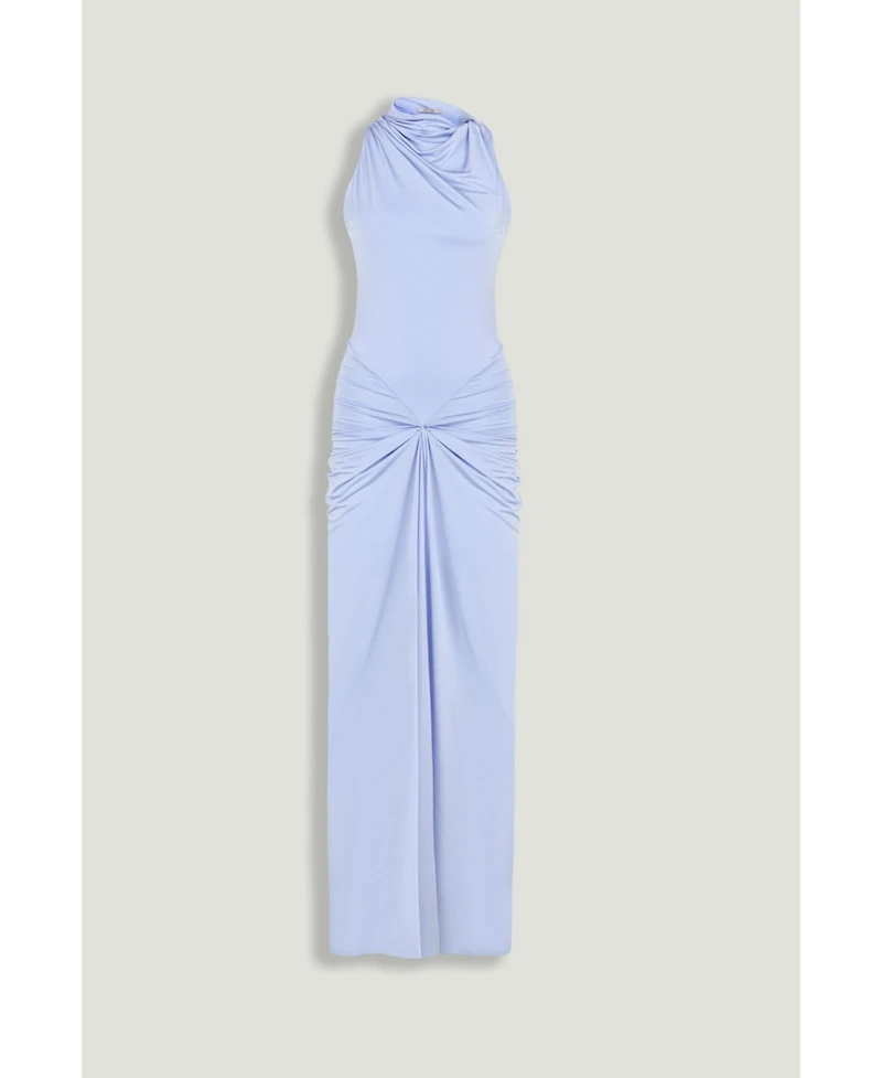 Nocturne Women's Draped Halter Neck Ruched Maxi Dress