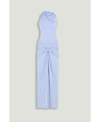 Nocturne Women's Draped Halter Neck Ruched Maxi Dress