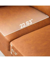 gaomon 85" Leather Couch for Living Room, Modern Sofa Couches with Padded Backrest, Upholstered Sofa with Armrests and Comfy Cushions, Deep Seat Sofas