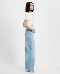 French Connection Bennet Rib Knit Short-Sleeve Sweater