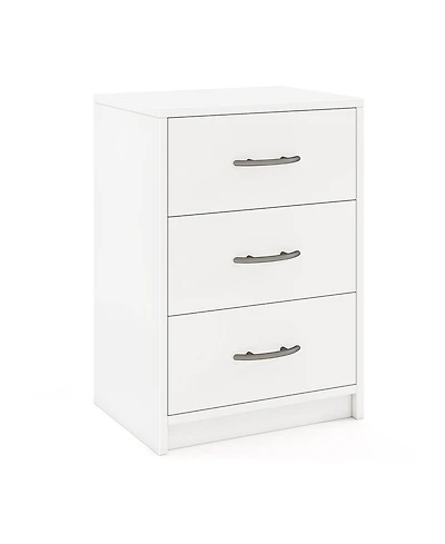 Sugift 3 Drawer Nightstand with Storage for Living Room