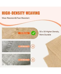 Sugift Burlap Fabric Roll, High Density, for Crafts, Weddings, Gardening