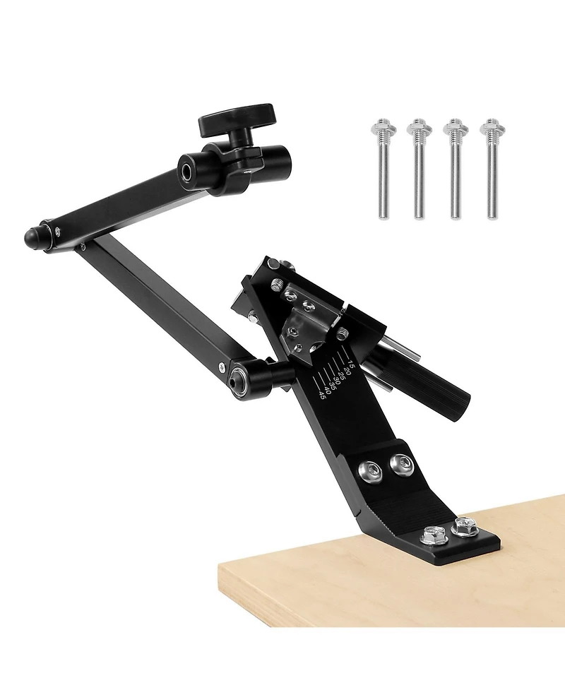 Sugift Lawn Mower Blade Sharpener, Adjustable 15degree(s)-45degree(s), with 4 Adapter Pins