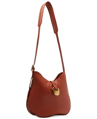 Arezzo Sabrina Small Leather Snap Button Crossbody Handbag