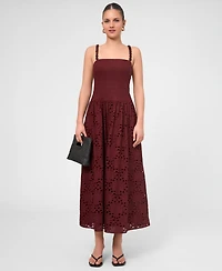 Rachel Roy Women's Maristella Square Neck Midi Dress