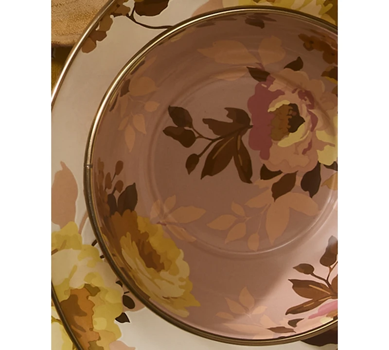 MacKenzie-Childs Wild Rose Mauve Abundant Bowl