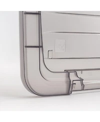 Iris Usa 6 Quart Stack and Pull Clear Storage Box, 12 Pack