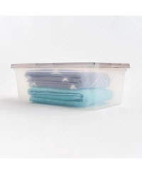 Iris Usa 6 Quart Snap Top Plastic Storage Box, 10 Pack