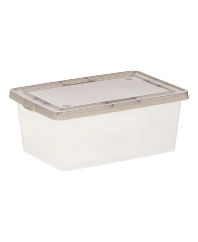 Iris Usa 14.5 Quart Snap Top Plastic Storage Box, 6 Pack