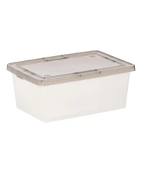 Iris Usa 14.5 Quart Snap Top Plastic Storage Box, 6 Pack