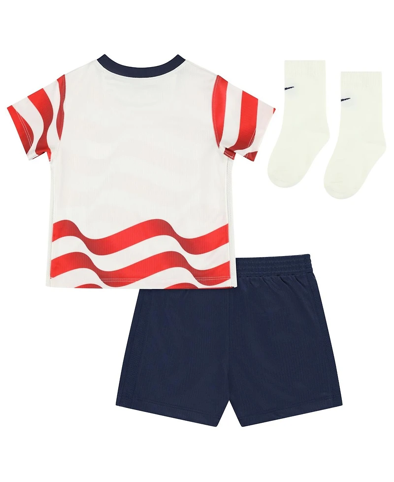 Nike Baby Boys and Girls Red/White Usmnt 2026 Home Stadium Replica Kit Set