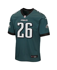 Nike Big Boys and Girls Saquon Barkley Midnight Green Philadelphia Eagles Team Game Jersey
