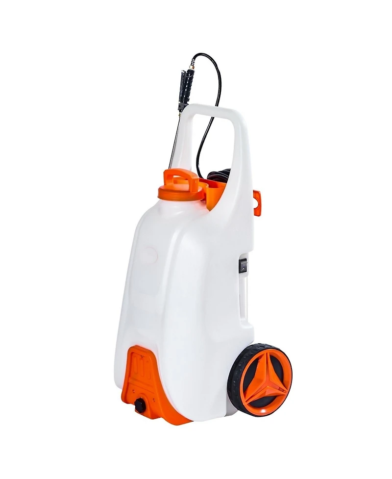 Sugift Battery-Powered Sprayer, 13.1 Gallons, Electric Weed Sprayer with Wheels