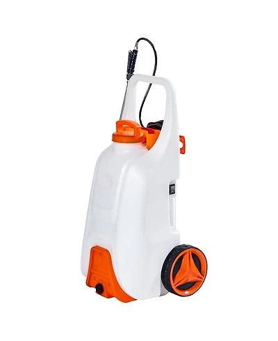 Sugift Battery-Powered Sprayer, 13.1 Gallons, Electric Weed Sprayer with Wheels