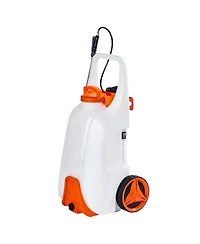 Sugift Battery-Powered Sprayer, 13.1 Gallons, Electric Weed Sprayer with Wheels