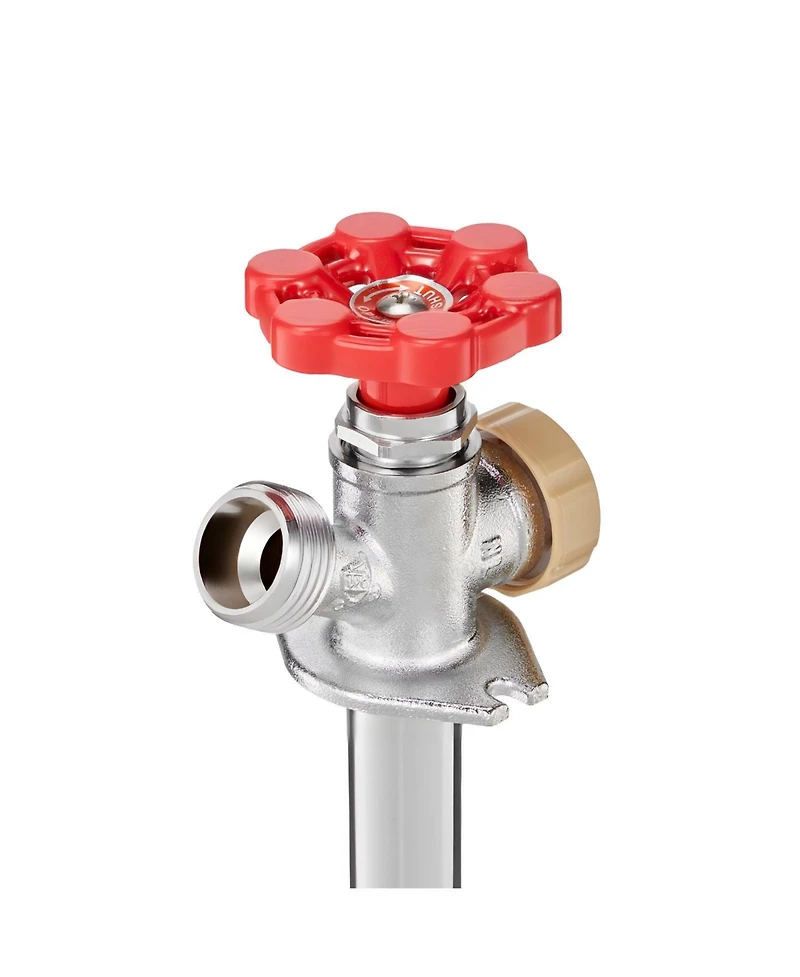 Sugift Anti-Siphon Frost-Proof Sillcock, 12" Outdoor Faucet Bib with Backflow Preventer