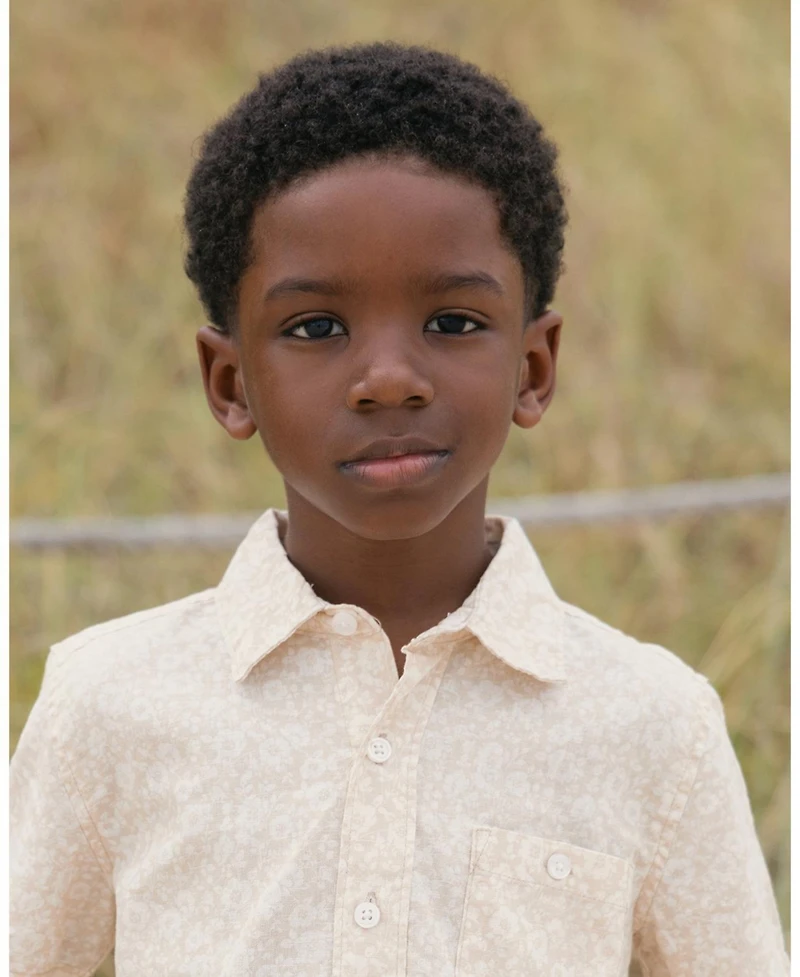 Hope & Henry Boys Linen Short Sleeve Shirt