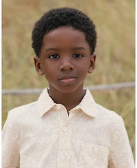 Hope & Henry Boys Linen Short Sleeve Shirt