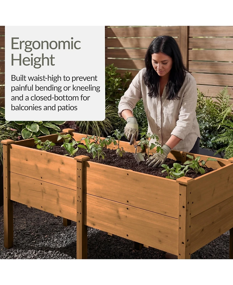 Best Choice Products Raised Garden Bed, Extra Deep Depth, Elevated Wood Planter Stand