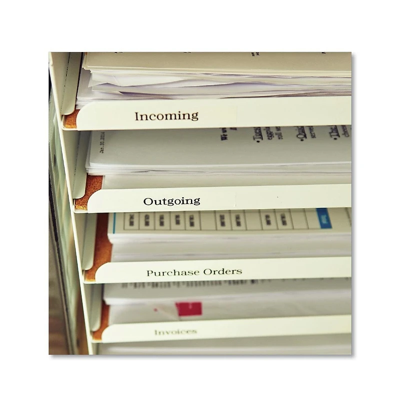 Brother P-Touch TZE2412PK 0.7 in. x 26.2 ft. TZe Standard Adhesive Laminated Labeling Tape - Black on White (2/Pack