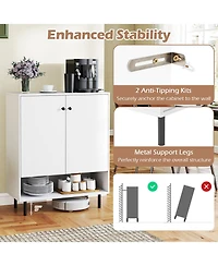 Gouun 2-Door Sideboard Buffet Cabinet with Adjustable Shelf