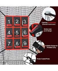 Aoligeijs Adjustable Strike Zone Target for Baseball Net,Numbered Pitching Pad,Baseball Softball Target,Practice Throwing and Hitting with Accuracy