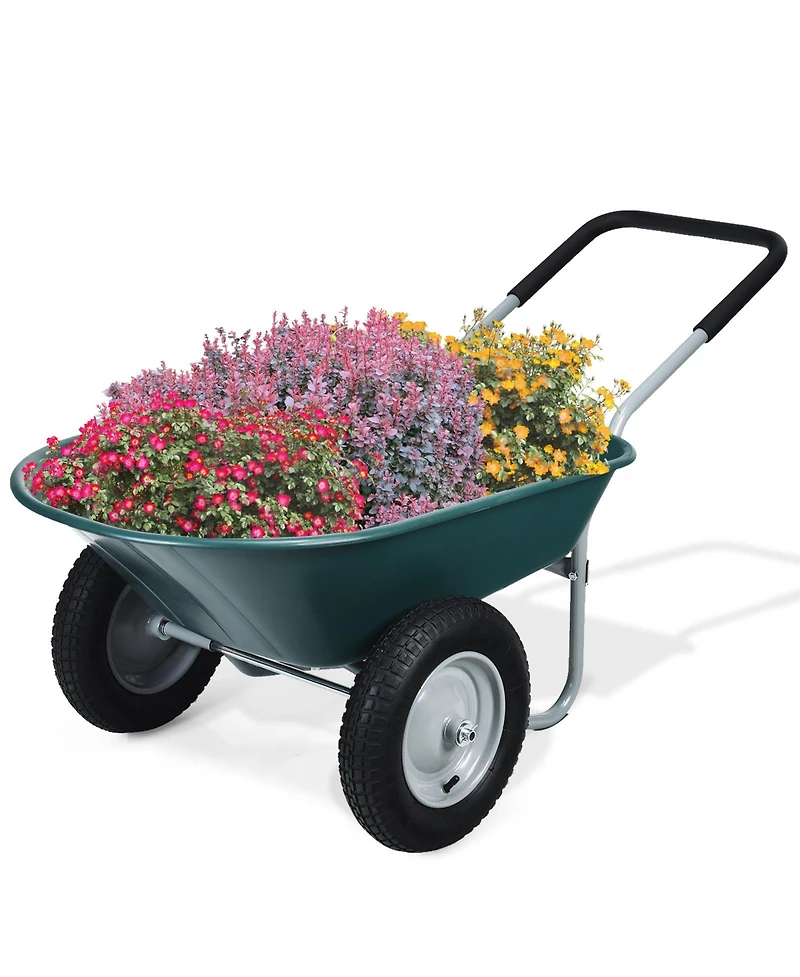 2 Tire Wheelbarrow Garden Cart Heavy-duty Dolly Utility Cart