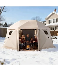 15 x 15 Ft Pop-Up Spherical Gazebo Screen Tent for 12-15 People