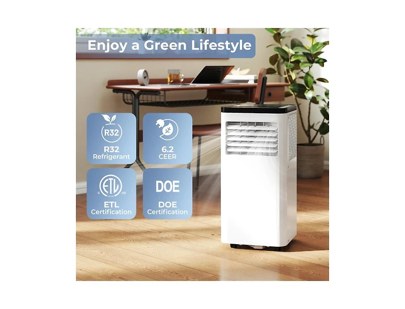 Mecale 8000 Btu Portable Air Conditioner with Heating and Cooling Modes