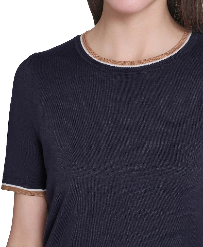 Tommy Hilfiger Women's Short-Sleeve Crewneck Sweater