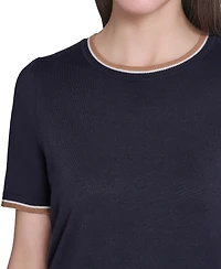 Tommy Hilfiger Women's Short-Sleeve Crewneck Sweater