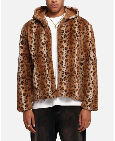 Xxiii Men's Leopard Fur Jacket